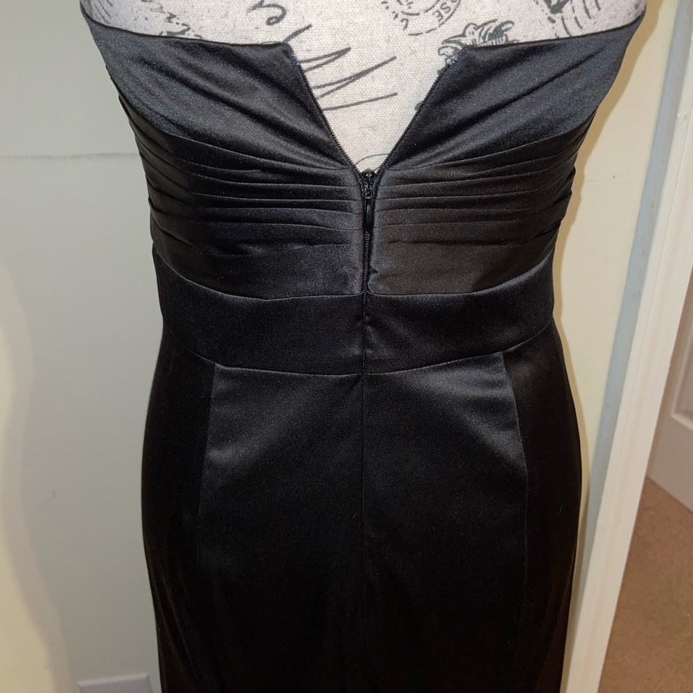 BCBGeneration Satin Black Dress Prom Black Tie Size 2 - Picture 13 of 15